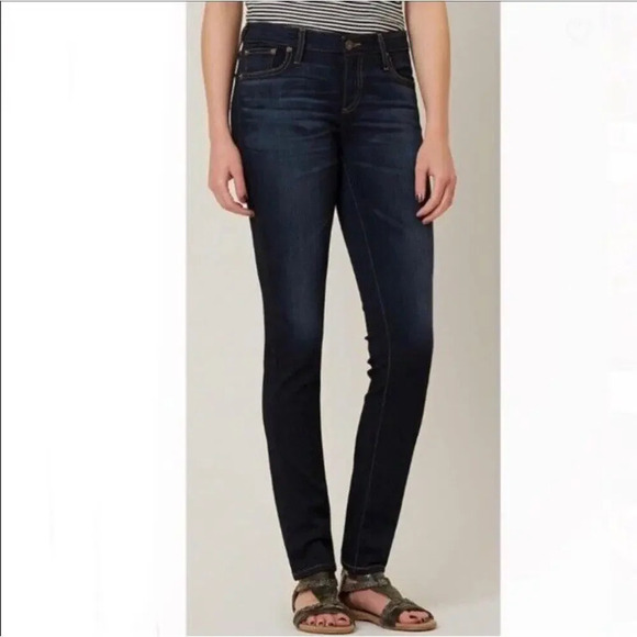 Big Star Jeans Maddie Skinny Mid Rise Blue Dark Wash Stretch Women’s Size 30R - Picture 1 of 11